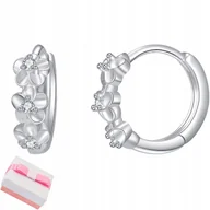 Biżuteria dla dzieci - Kolczyki Srebrne Dla Dziewczynki Dzieci Kwiatki Rodowane Kolczyki Srebro - miniaturka - grafika 1