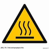 Tablice BHP - TD Systems GD017 - Ostrzeżenie przed gorącą powierzchnią 250x250 - miniaturka - grafika 1