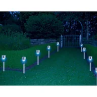 Lampy ogrodowe - vidaXL HI Solarne lampki ogrodowe, 8 szt., stal nierdzewna 435247 - miniaturka - grafika 1