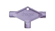 Rozdzielnie elektryczne - Hager polo Klucz uniwersalny plastikowy do wkładek: trójkąt/czworobok/dwupiórkowy (czworokąt 8x8mm) FL99Z FL99Z - miniaturka - grafika 1