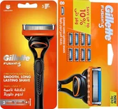 Maszynki do golenia i wkłady - Gillette Fusion 5 ostrza 10 sztuk + maszynka oryginał wkłady nożyki - miniaturka - grafika 1