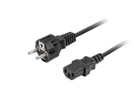 Kable - Lanberg kabel zasilający CEE 7/7 - C13 1.8m prosty czarny - miniaturka - grafika 1