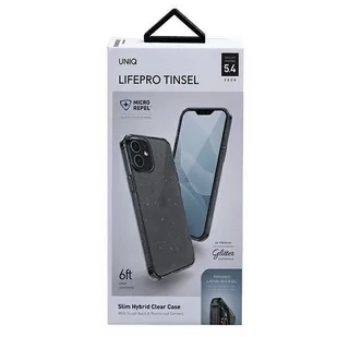 UNIQ etui LifePro Tinsel iPhone 12 mini 5,4" czarny/vapour smoke - Etui i futerały do telefonów - miniaturka - grafika 4