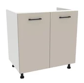 Szafki kuchenne - Szafka Dolna Pod Zlew Presto 80X82 Cm Płyta Laminowana Biały/Kaszmir - miniaturka - grafika 1