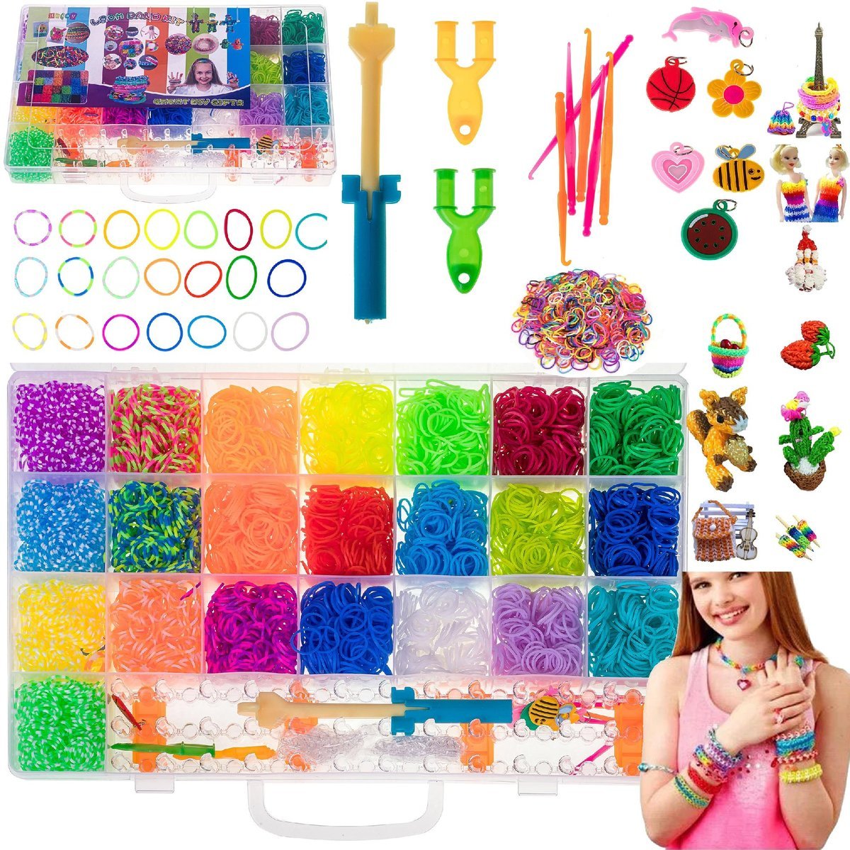 Gumki Do Robienia Bransoletek Zestaw Gumek Xxl Do Robienia Biżuterii 4400