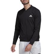 Kurtki i kamizelki sportowe męskie - Bluza adidas Tennis Stretch-Woven H67151 - czarna - Adidas - miniaturka - grafika 1