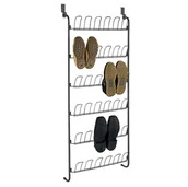 Meble modułowe i akcesoria - Czarny metalowy regał na buty Wenko - miniaturka - grafika 1