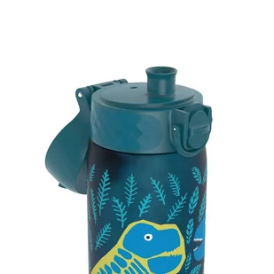 Butelka bidon na wodę dla dzieci ION8 I8RF500PTDINO 500 ml Turkusowa dinozaury dino szkielet - Bidony dla dzieci - miniaturka - grafika 3
