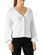 Kurtki damskie - Vila Damska kurtka Vilajuli Ls Oversize Rev Knit Cardi-noos z dzianiny, White Alyssum, S - miniaturka - grafika 1