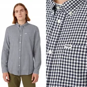 Koszule męskie - Wrangler 1 POCKET BUTTON DOWN Navy GRANATOWA KOSZULA W KRATĘ REGULAR XXL - miniaturka - grafika 1