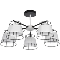 Lampy sufitowe - Inne LAMPA sufitowa VEN W-N 2832/3 druciana OPRAWA metalowe klatki białe czarne VEN W-N 2832/3 - miniaturka - grafika 1