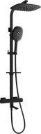 Zestawy prysznicowe - Mexen CQ22 zestaw wannowo-prysznicowy z deszczownicą i baterią termostatyczną, czarny - 779102295-70 - miniaturka - grafika 1