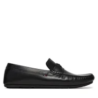 Mokasyny męskie - Mokasyny Tommy Hilfiger Hardware Hilfiger Driver Shoe FM0FM05838 Czarny - miniaturka - grafika 1