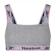 Bluzy damskie - Reebok Damska bluza Crop Top Krystal szary Marl T-shirt, Szary melanżowy, L - miniaturka - grafika 1