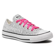 Trampki damskie - Converse Trampki Ctas Ox 170297C White/Hyper Pink/Black - miniaturka - grafika 1