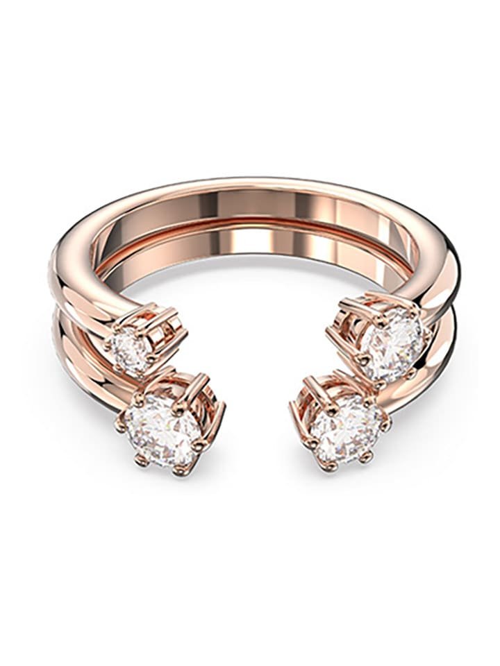 Swarovski Pozłacany pierścionek z cyrkoniami