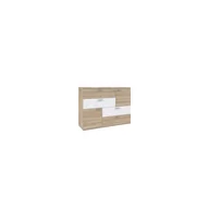 Komody - Komoda Skive SKVK46-Q45 Biały Uni Forte Biały Uni, Dąb Sonoma - miniaturka - grafika 1
