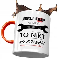 Kubki - Kubek Pomarańczowy dla Filipa Kolegi na Prezent z Nadrukiem ze Zdjęciem + Opakowanie na prezent (wzór 03) - miniaturka - grafika 1