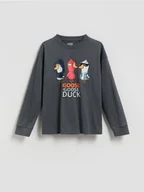 Bluzki dla chłopców - Reserved - Longsleeve Goose Goose Duck - ciemnoszary - miniaturka - grafika 1