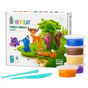 TM Toys Hey Clay Masa plastyczna Zestaw Zwierzęta leśne + akcesoria HCL15022 - Masy plastyczne - miniaturka - grafika 1