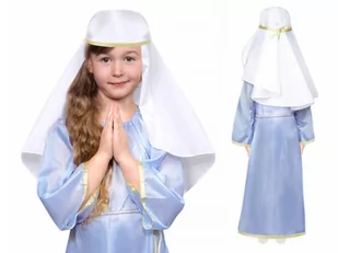 STRÓJ SUKIENKA MARYJA BŁĘKITNY 134-140 3el - Stroje karnawałowe - miniaturka - grafika 1