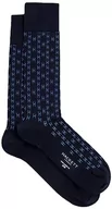 Skarpetki męskie - Hackett London Skarpety męskie z nadrukiem H, Niebieski (granatowy), Small - miniaturka - grafika 1