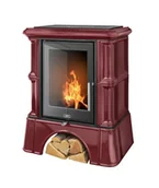 Piece wolnostojące - ABX Piecyk kaflowy Bavaria Exclusive cokół kaflowy - Bordowy - miniaturka - grafika 1
