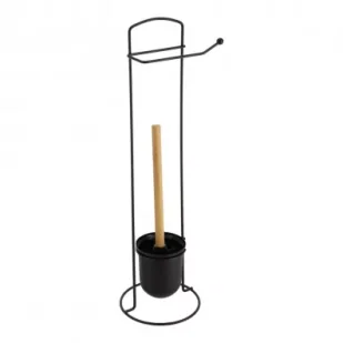 Tendance Stojak ze szczotką do WC Black bamboo - Stojaki i wieszaki na papier toaletowy - miniaturka - grafika 1