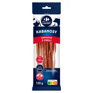 Kiełbasa i wędliny - Carrefour Classic Kabanosy wieprzowe z chilli 120 g - miniaturka - grafika 1