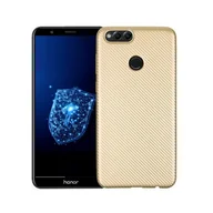Etui i futerały do telefonów - Etui Carbon Fiber Huawei Honor 7X złoty /gold - miniaturka - grafika 1