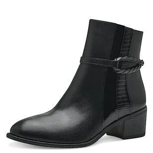 Marco Tozzi Damskie 2-25325-41 botki na obcasie, Black Comb, 41 EU, czarny Comb, 41 EU - Botki damskie - miniaturka - grafika 1