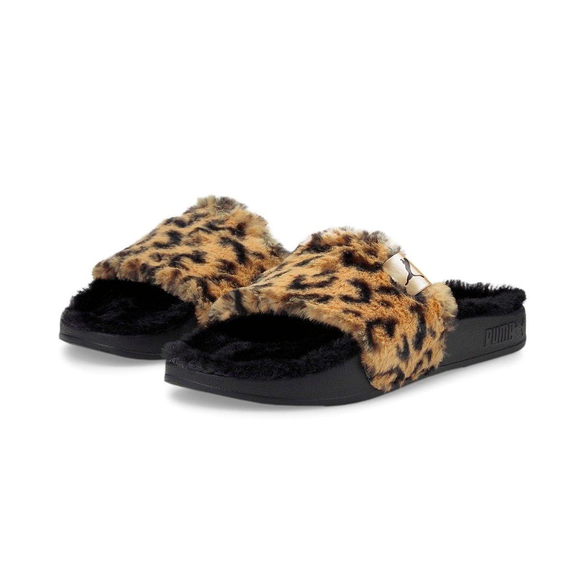 Klapki damskie Puma LEADCAT 2.0 FLUFF SAFARI czarne 38580402-38