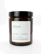 Świece - Świeca sojowa miód i dym – zapachowa, ręcznie robiona, 180ml, prezent - miniaturka - grafika 1