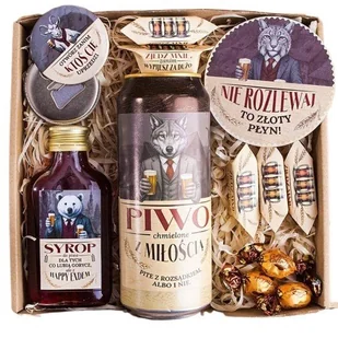 ZESTAW prezentowy dla mężczyzny TATY CHŁOPAKA urodziny 18-99 syrop podkładka słodycze - Zestawy upominkowe - miniaturka - grafika 1