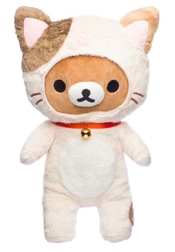 rilakkuma cat medium plush 38cm maskotka pluszak aqi