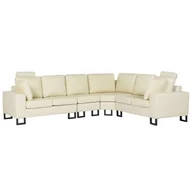Narożniki - Narożnik dla 6 osób STOCKHOLM Skóra naturalna Jasnobeżowy Lewostronny B447616 - miniaturka - grafika 1