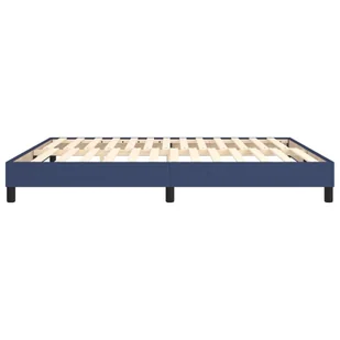 Lumarko Łóżko kontynentalne, niebieskie, obite tkaniną, 160x200 cm - Łóżka - miniaturka - grafika 7