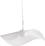 Oprawy, klosze i abażury - BELIANI Lampa wisząca LED biała klosz metalowa oświetlenie do salonu mieszkania - miniaturka - grafika 1