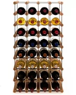 Stojaki na wino - Regał Na Wino Stojak Na 32 Butelki Szklane/ Pet — Rw-8/ 4X8 — Brązowy Brązowy Metal + Drewno Rw-8-4X8-32_O_Br / Wamar-Sosenka - miniaturka - grafika 1