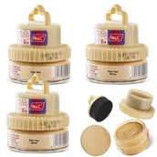Środki do obuwia i ubrań - 3x PALC PASTA W KREMIE 2W1 Z APLIKATOREM 50ML BEŻOWY - miniaturka - grafika 1