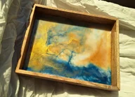 Dekoracje domu - Taca dekoracyjna Złote piachy - miniaturka - grafika 1