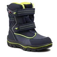 Buty dla chłopców - Śniegowce KangaRoos K-Leno V Rtx 18780 000 4054 D Dk Navy/Lime - miniaturka - grafika 1