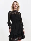 Sukienki - Czarna koronkowa sukienka - miniaturka - grafika 1