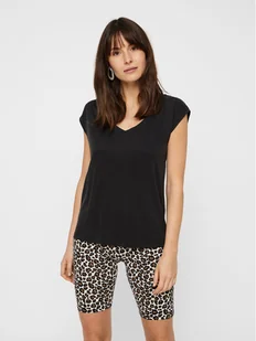 Pieces T-Shirt 17095260 Czarny Regular Fit - Koszulki i topy damskie - miniaturka - grafika 1
