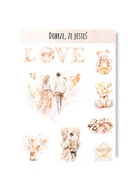 Scrapbooking - Naklejki dla pary na walentynki ślub rocznicę do ozdabiania kartek love - miniaturka - grafika 1