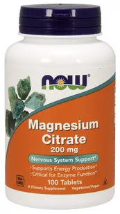 Now Foods NOW Magnesium Citrate 200mg 100tabs - Witaminy i minerały dla sportowców - miniaturka - grafika 2