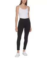 Legginsy - Calvin Klein Damskie nowoczesne legginsy Essential Power Stretch z pasem, Czarny, M - miniaturka - grafika 1