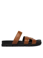 Klapki i japonki damskie - Guess Klapki FLJFAS ELE03 Brązowy jasny - miniaturka - grafika 1