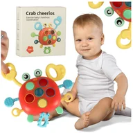 Gryzaki dla dzieci - GRYZAK DLA DZIECI zabawka sensoryczna interakcyjna krab - miniaturka - grafika 1