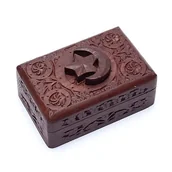 Etui na dokumenty i karty - Pudełko na karty tarota Gwiazda i Księżyc 15x10cm - miniaturka - grafika 1